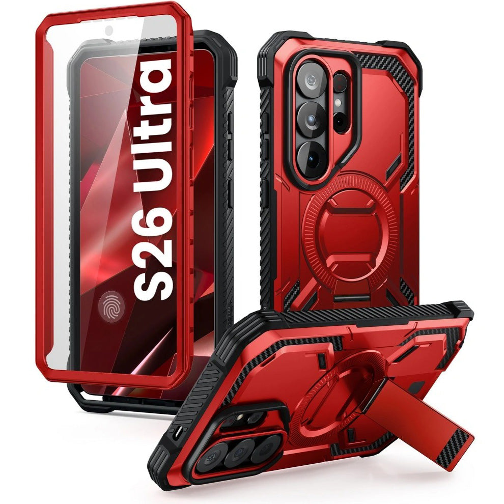 Handyhülle für Galaxy S26 Ultra, Supcase i-Blason Armorbox Mag KickStand SP mit MagSafe, Rot