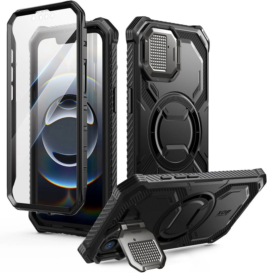 Handyhülle für iPhone 17e / 16e, Supcase i-Blason Armorbox Mag SP mit MagSafe, Schwarz