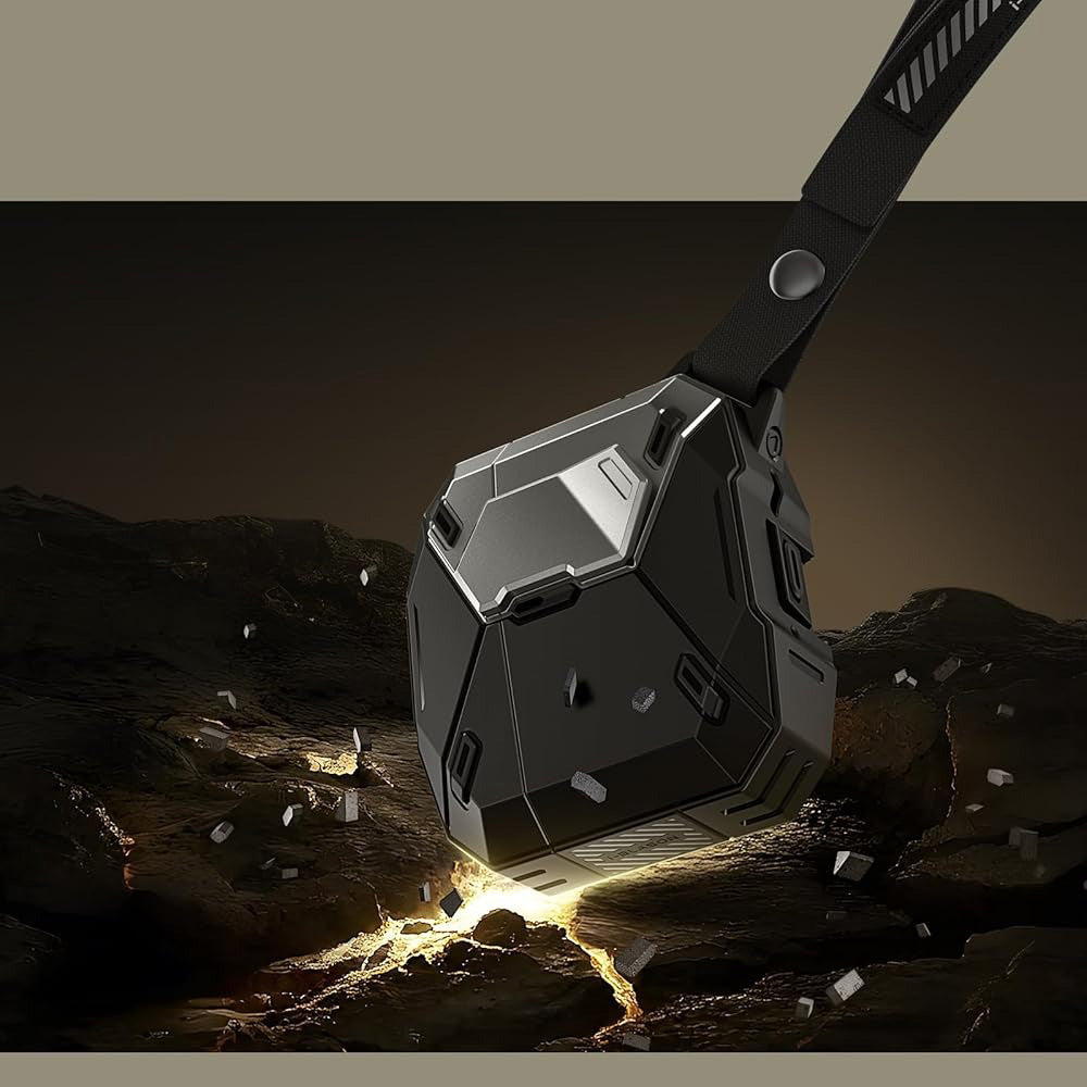 Schutzhülle für AirPods 5 / 4, Supcase i-Blason Matrix mit MagSafe, Schwarz-Silbern