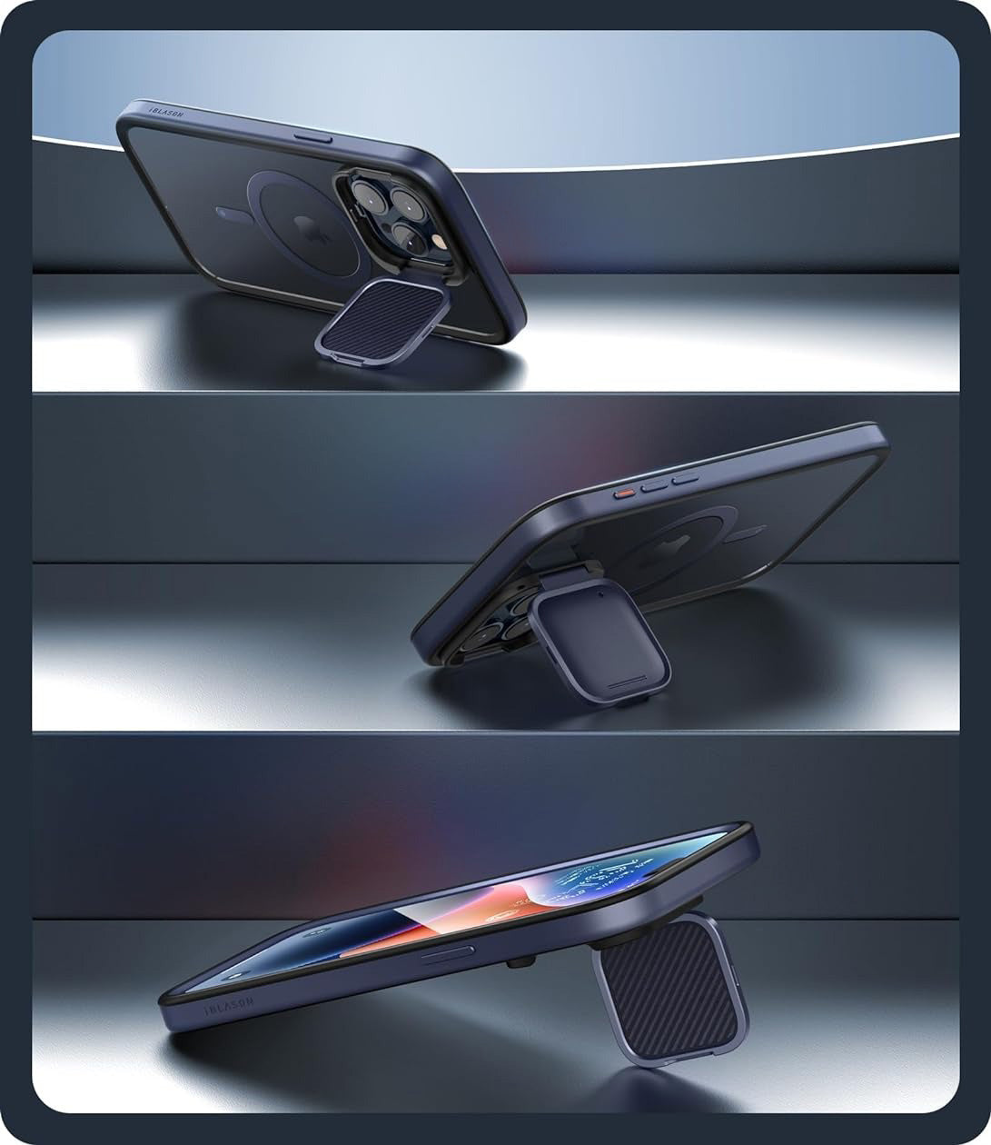 Schutzhülle für iPhone 15 Pro Max, Supcase i-Blason Shield Mag SP für MagSafe, Dunkelblau/Transparent
