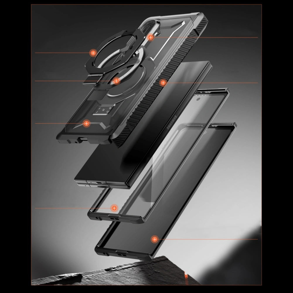 Handyhülle für Galaxy Z Fold8 Ultra, Supcase UB Grip Mag 2er-Set, mit MagSafe, Schwarz-Transparent