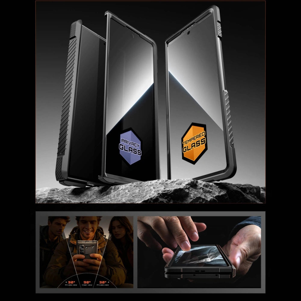 Handyhülle für Galaxy Z Fold8 Ultra, Supcase UB Grip Mag 2er-Set, mit MagSafe, Schwarz-Transparent
