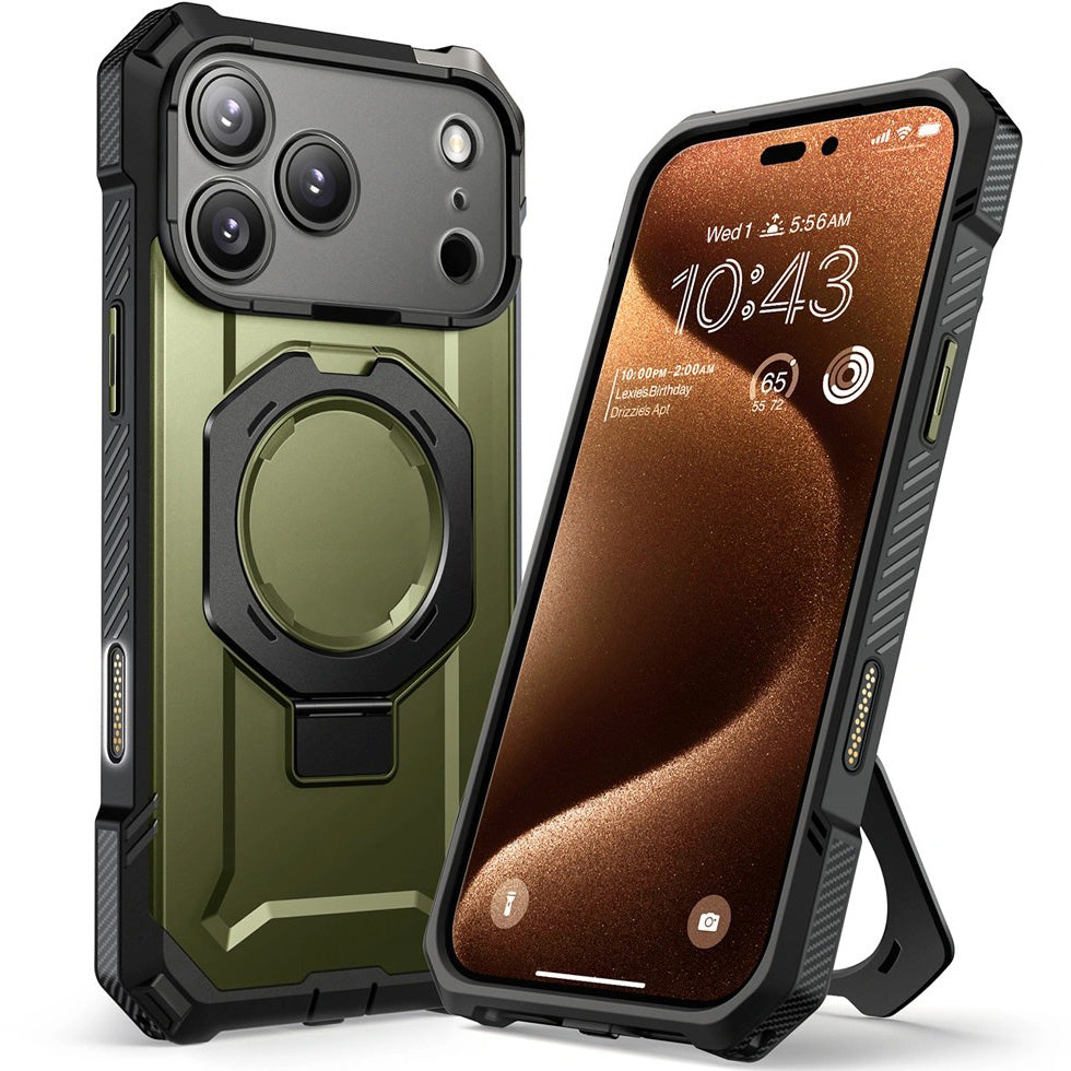 Handyhülle für iPhone 17 Pro, Supcase UB Grip Mag mit MagSafe (CC), Schwarz-Grün