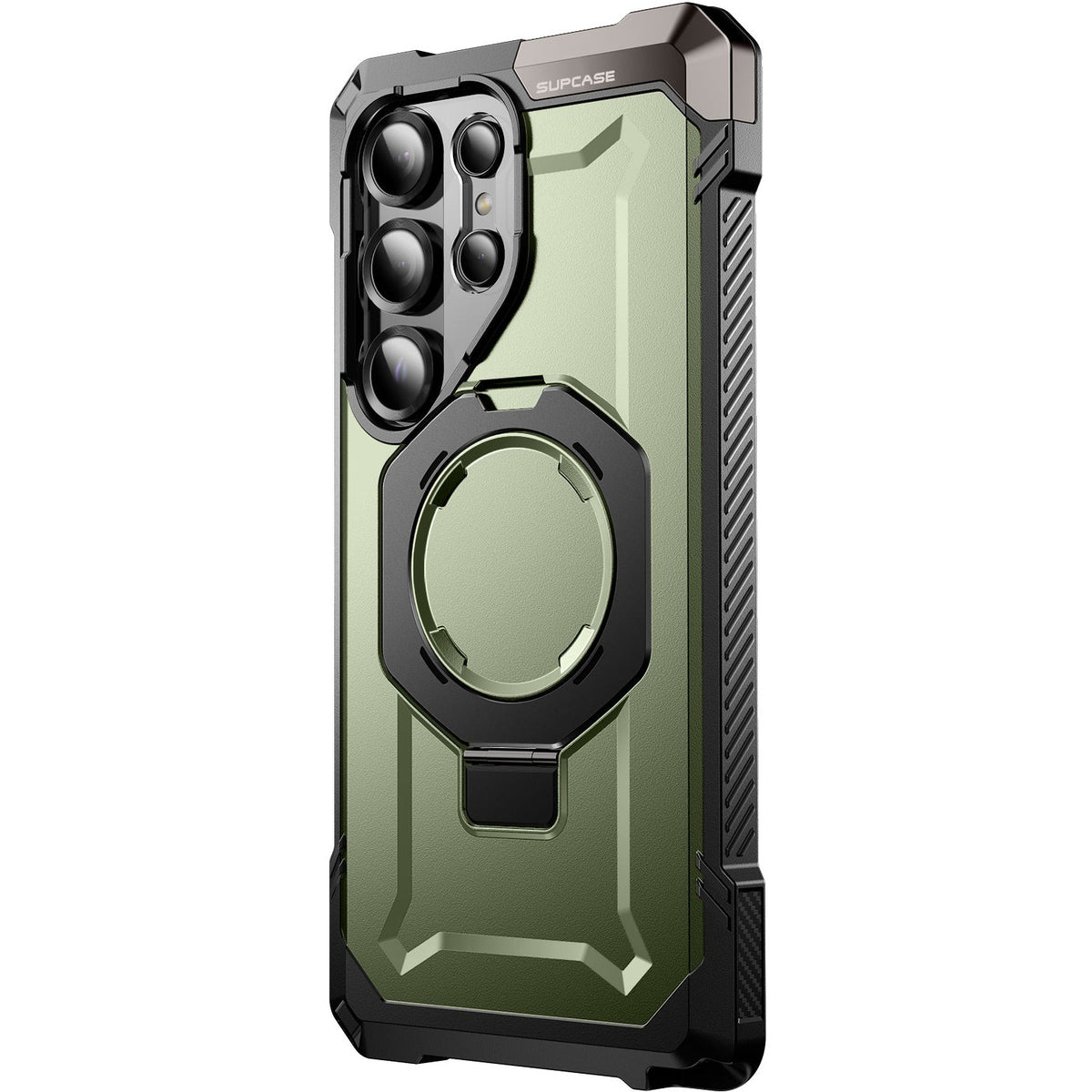 Handyhülle für Galaxy S25 Ultra, Supcase UB Grip Mag mit MagSafe, Schwarz-Grün