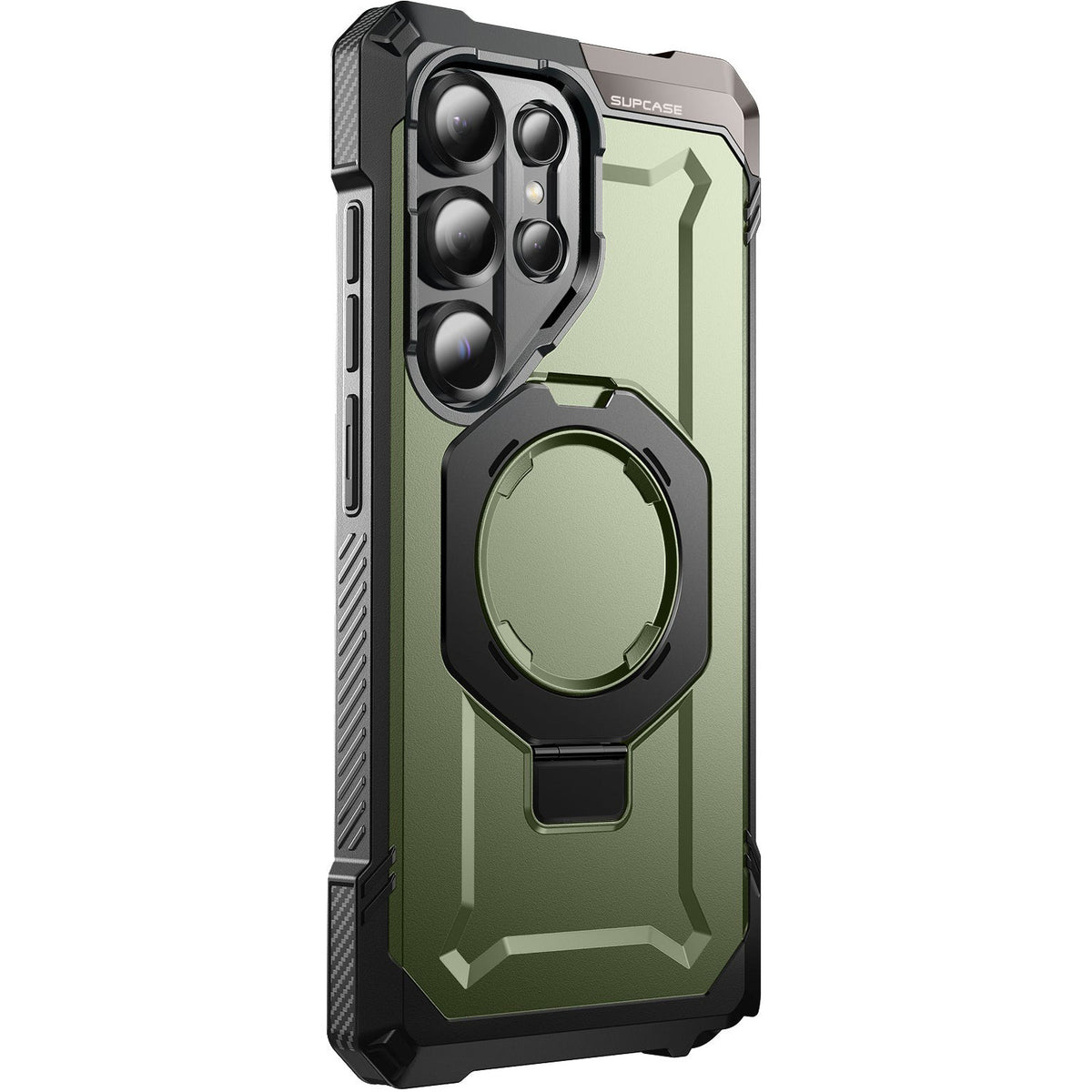 Handyhülle für Galaxy S25 Ultra, Supcase UB Grip Mag mit MagSafe, Schwarz-Grün