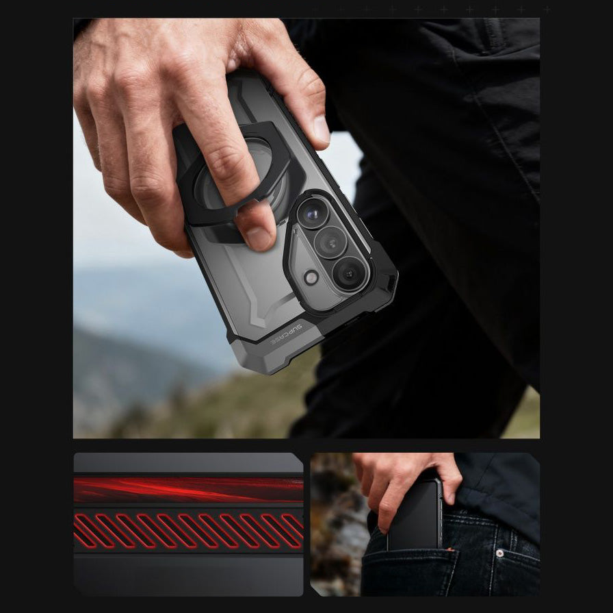 Handyhülle für Galaxy S26, Supcase UB Grip Mag mit MagSafe, Schwarz und Transparent