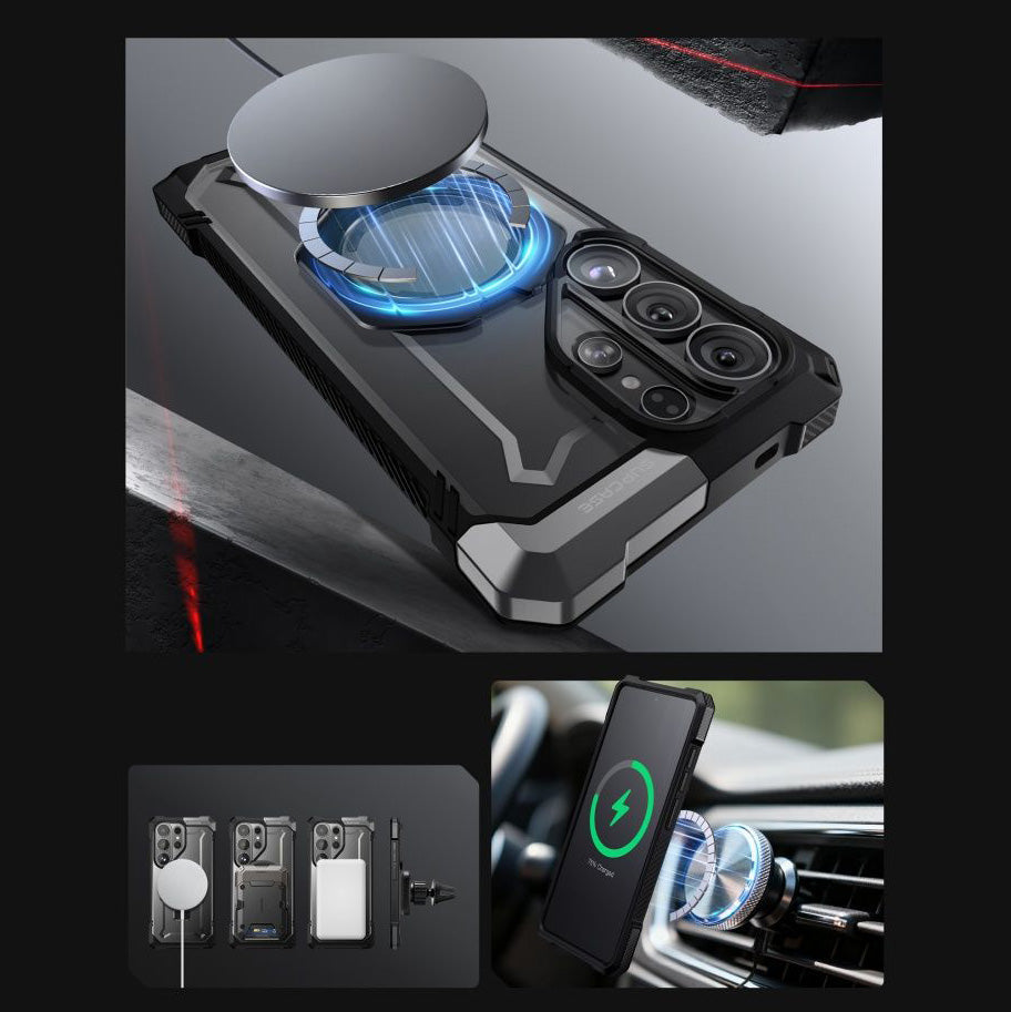 Handyhülle für Galaxy S26 Ultra, Supcase UB Grip Mag mit MagSafe, Schwarz und Transparent