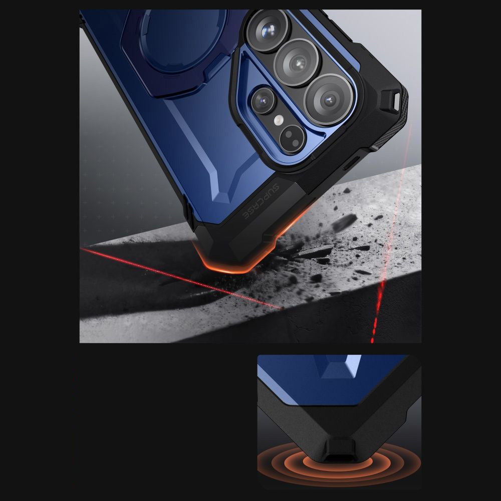 Handyhülle für Galaxy S26 Ultra, Supcase UB Grip Mag mit MagSafe, Blau-Schwarz