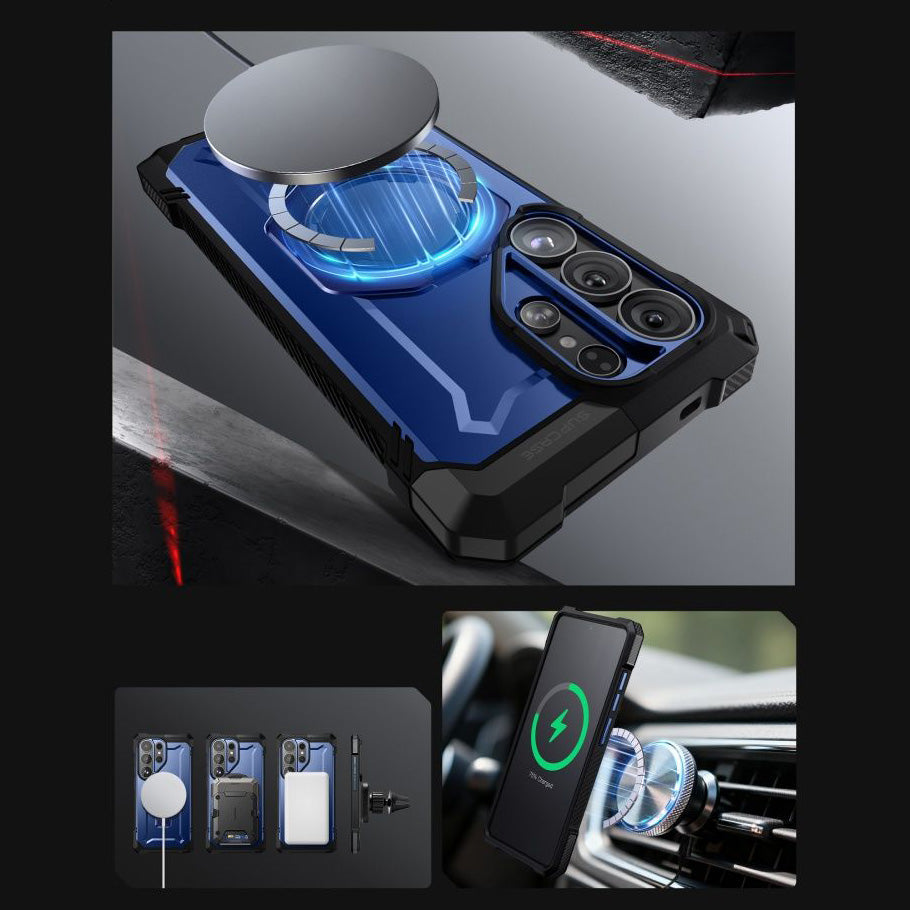 Handyhülle für Galaxy S26 Ultra, Supcase UB Grip Mag mit MagSafe, Blau-Schwarz