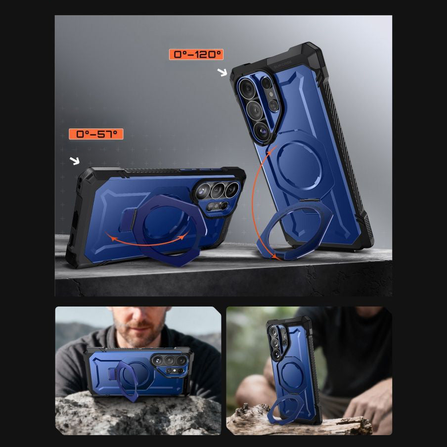 Handyhülle für Galaxy S26 Ultra, Supcase UB Grip Mag mit MagSafe, Blau-Schwarz