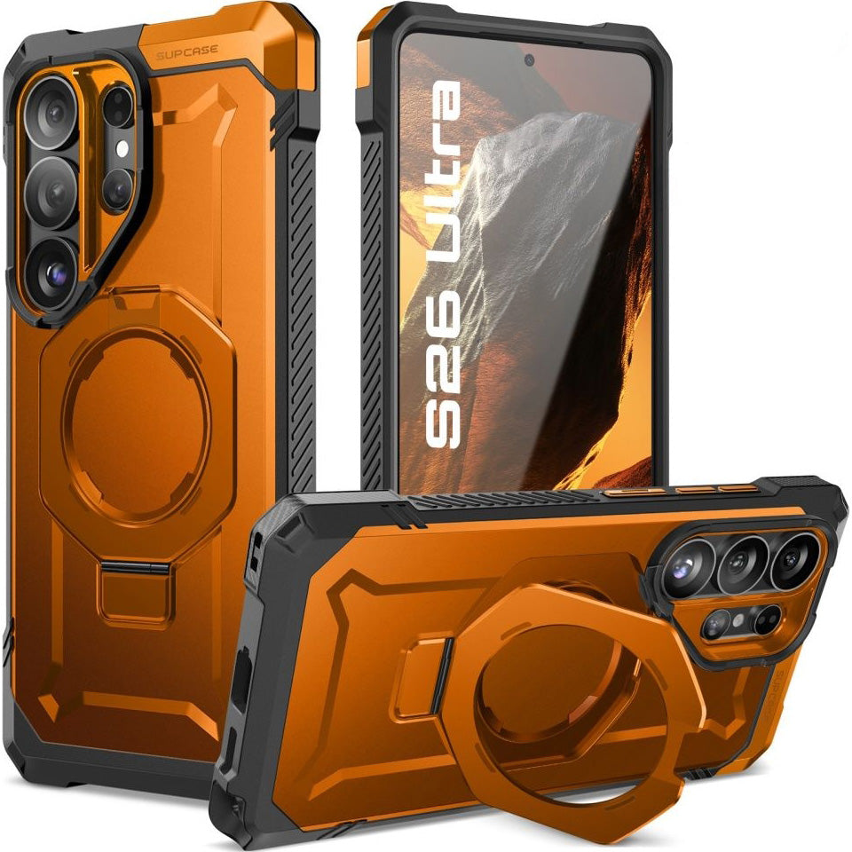 Handyhülle für Galaxy S26 Ultra, Supcase UB Grip Mag mit MagSafe, Orange-Grau