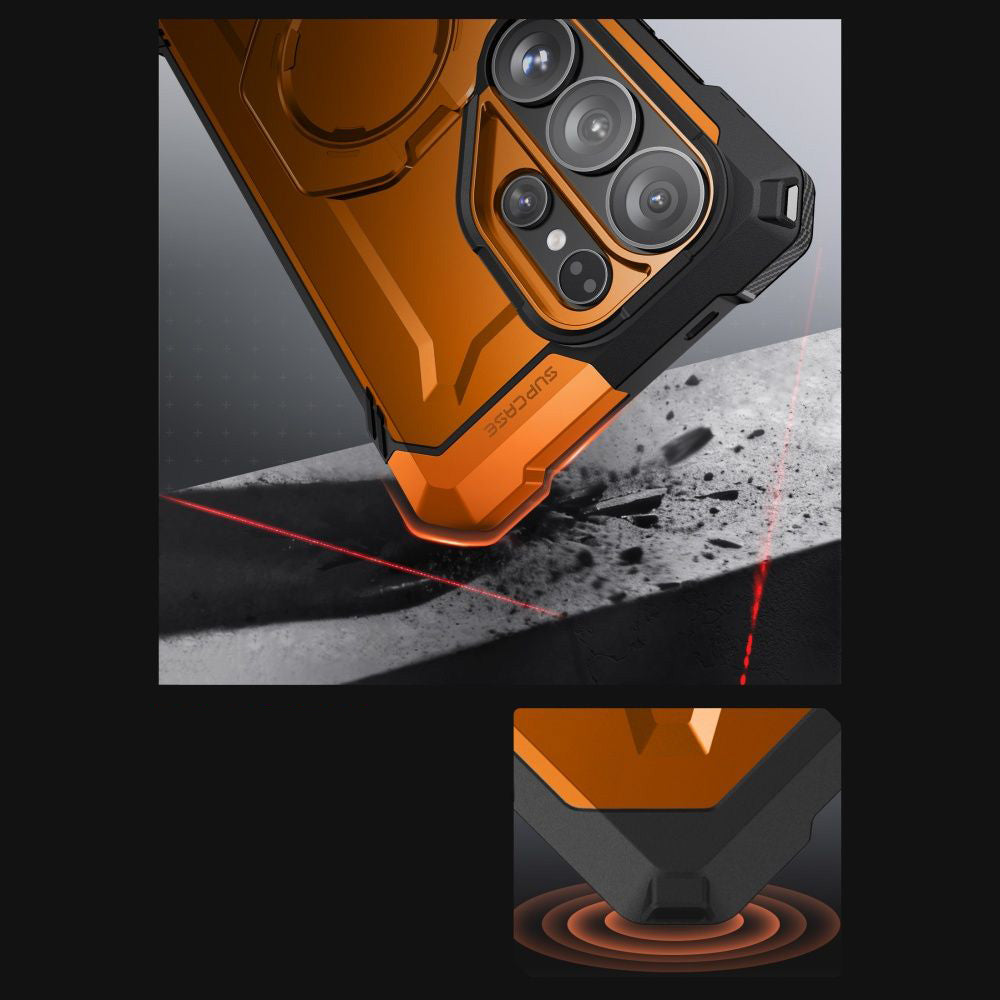 Handyhülle für Galaxy S26 Ultra, Supcase UB Grip Mag mit MagSafe, Orange-Grau