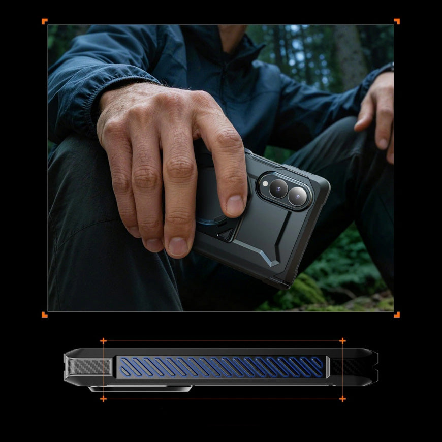 Handyhülle für Galaxy Z Fold8, Supcase UB Grip Mag, mit MagSafe, Schwarz-Transparent