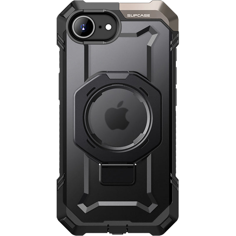 Handyhülle für iPhone 17e / 16e, Supcase UB Grip Mag mit MagSafe, Schwarz-Transparent