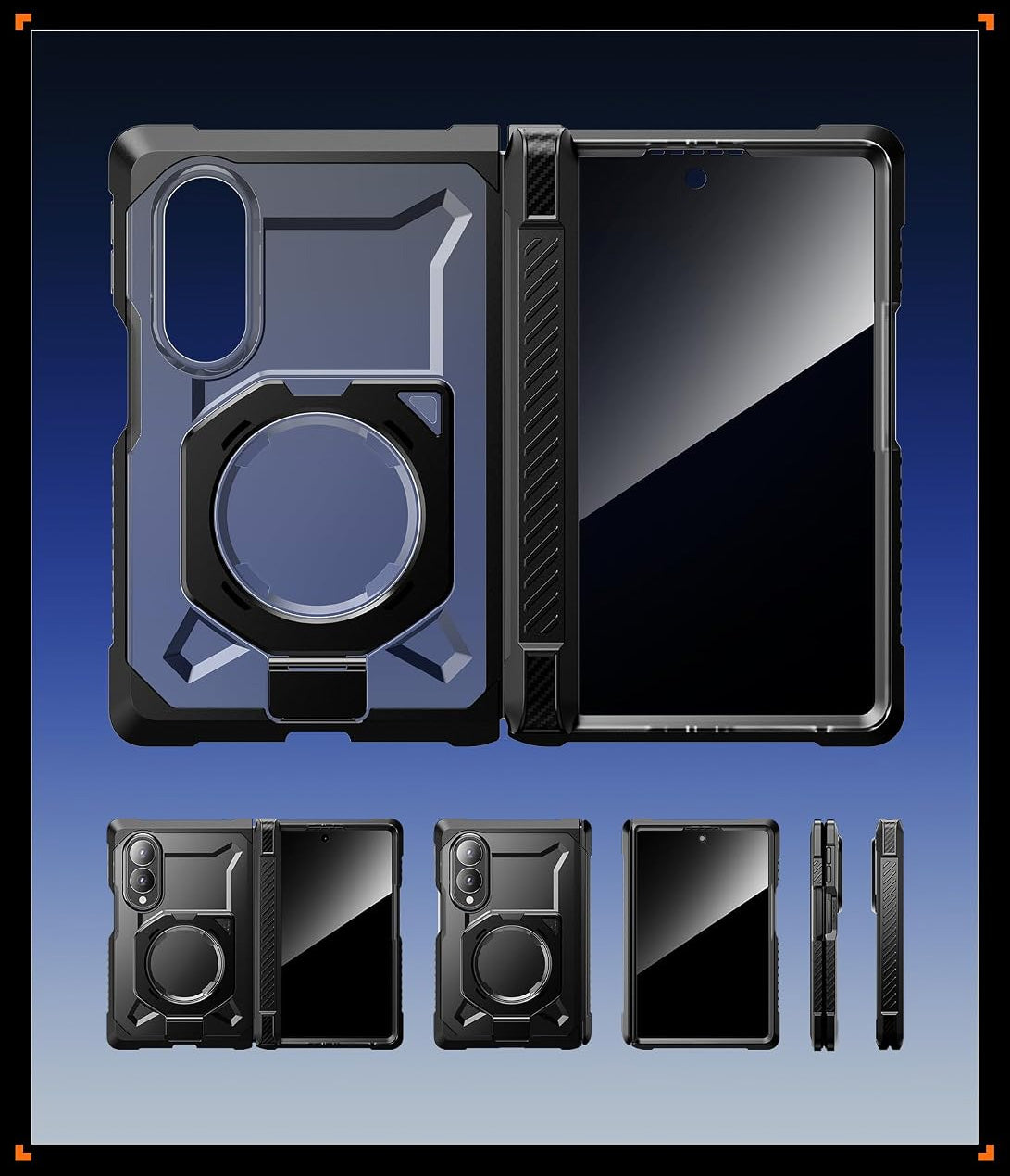 Handyhülle + Sichtschutzglas 9H für Galaxy Z Fold8, Supcase UB Grip Mag SPG Privacy mit MagSafe, Transparent und Schwarz (3/12)