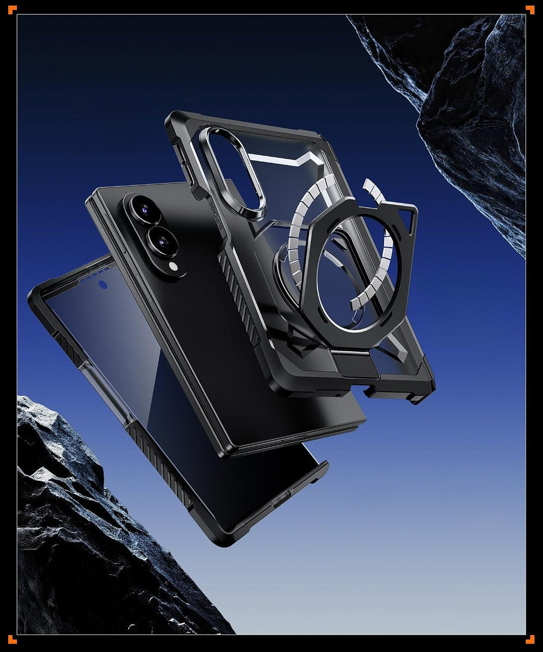 Handyhülle + Sichtschutzglas 9H für Galaxy Z Fold8, Supcase UB Grip Mag SPG Privacy mit MagSafe, Transparent und Schwarz (6/12)