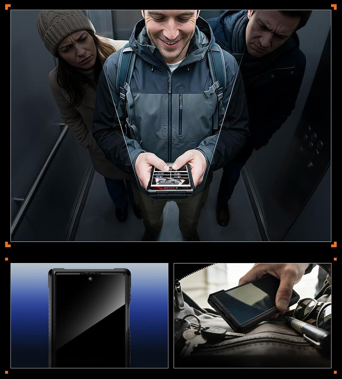 Handyhülle + Sichtschutzglas 9H für Galaxy Z Fold8, Supcase UB Grip Mag SPG Privacy mit MagSafe, Transparent und Schwarz (7/12)