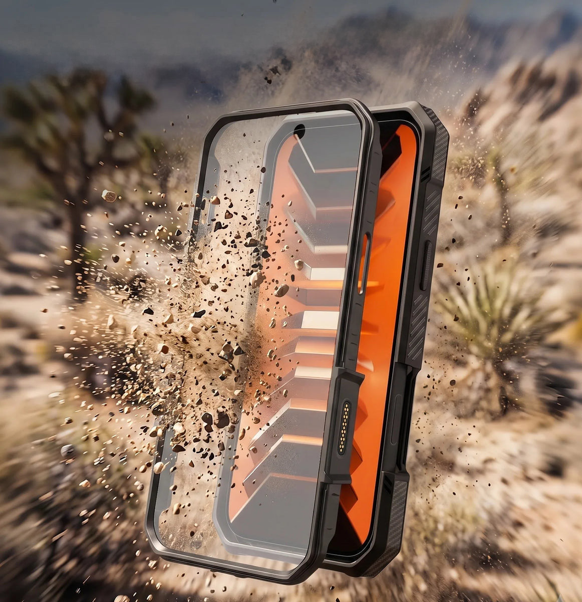 Handyhülle + Glas 9H für iPhone 18 Pro Max / 17 Pro Max, Supcase UB Grip Pro Mag SPG (CC) mit MagSafe, Transparent-Schwarz (2/12)