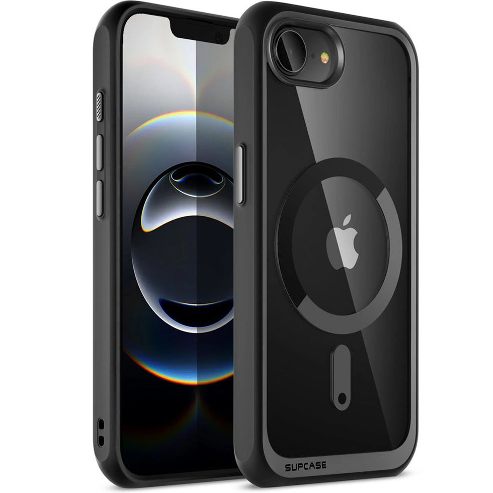 Handyhülle für iPhone 17e / 16e, Supcase UB Mag mit MagSafe, Transparent-Schwarz