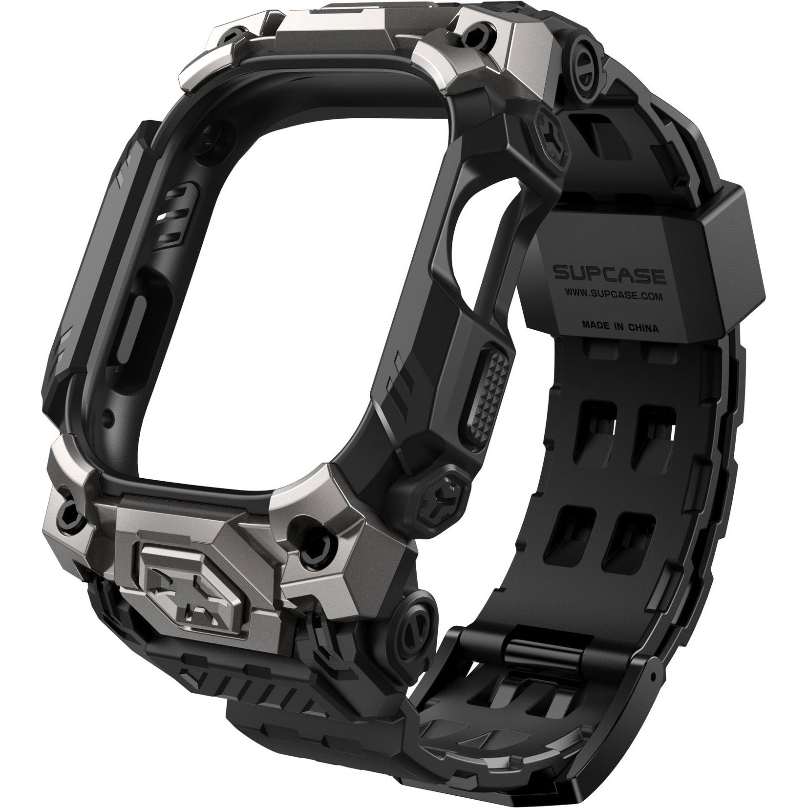 Schutzhülle mit Armband für Apple Watch Ultra 3/2/1 49mm, Supcase UB Ore, Schwarz-Grau