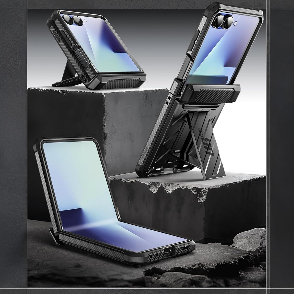 Handyhülle für Galaxy Z Flip7, Supcase UB Pro BackSP, Schwarz