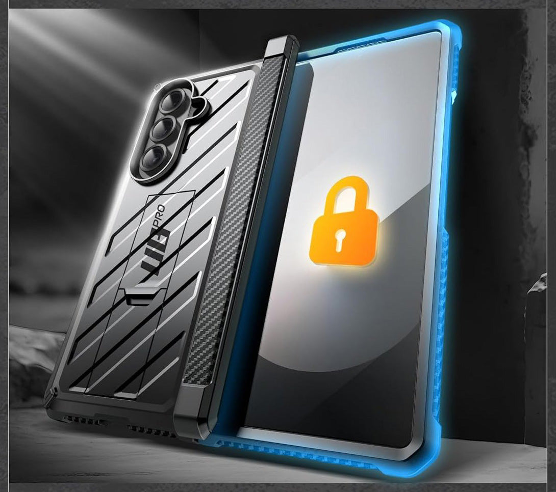Handyhülle + Glas für Galaxy Z Fold7, Supcase UB Pro BackSP 9H, Schwarz