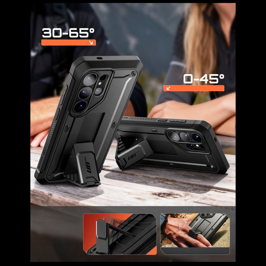 Handyhülle für Galaxy S26 Ultra, Supcase UB Pro (noSP) + 2x Glas, Schwarz