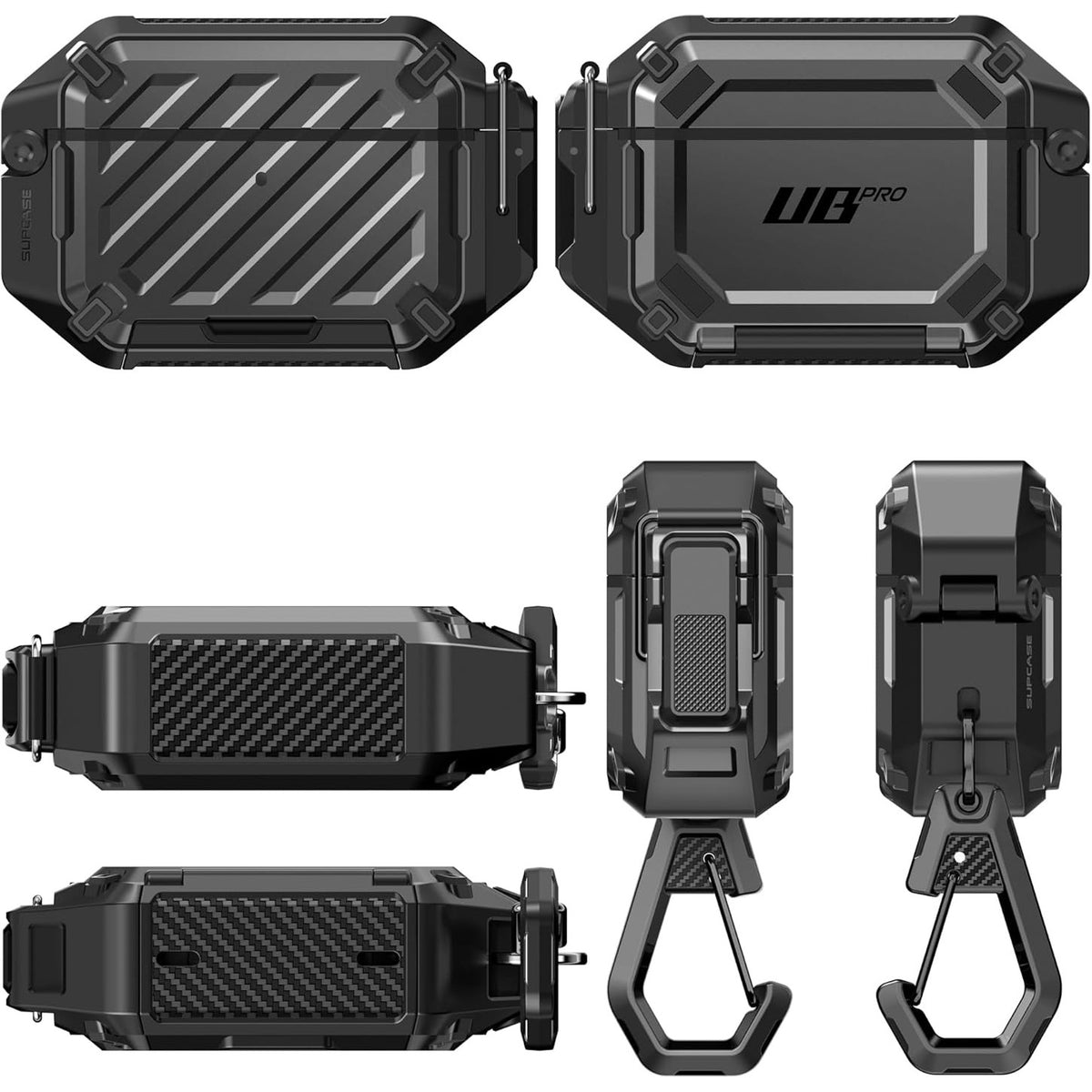 Schutzhülle für AirPods Pro 3, Supcase UB Pro IP68 wasserdicht mit MagSafe, Schwarz