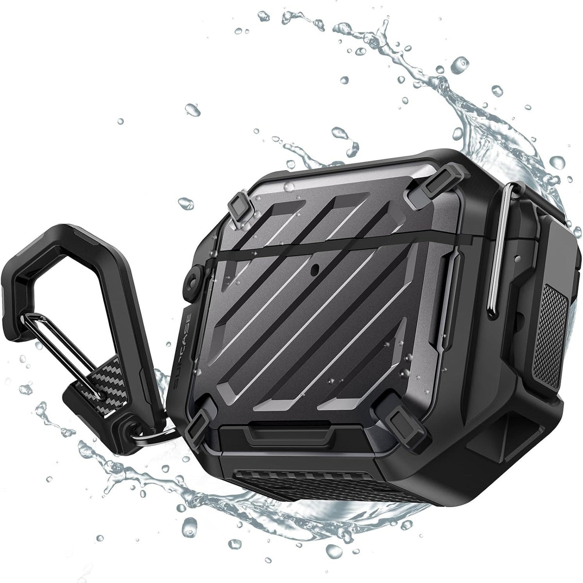 Schutzhülle für AirPods 4, Supcase UB Pro IP68 wasserdicht mit MagSafe, Schwarz