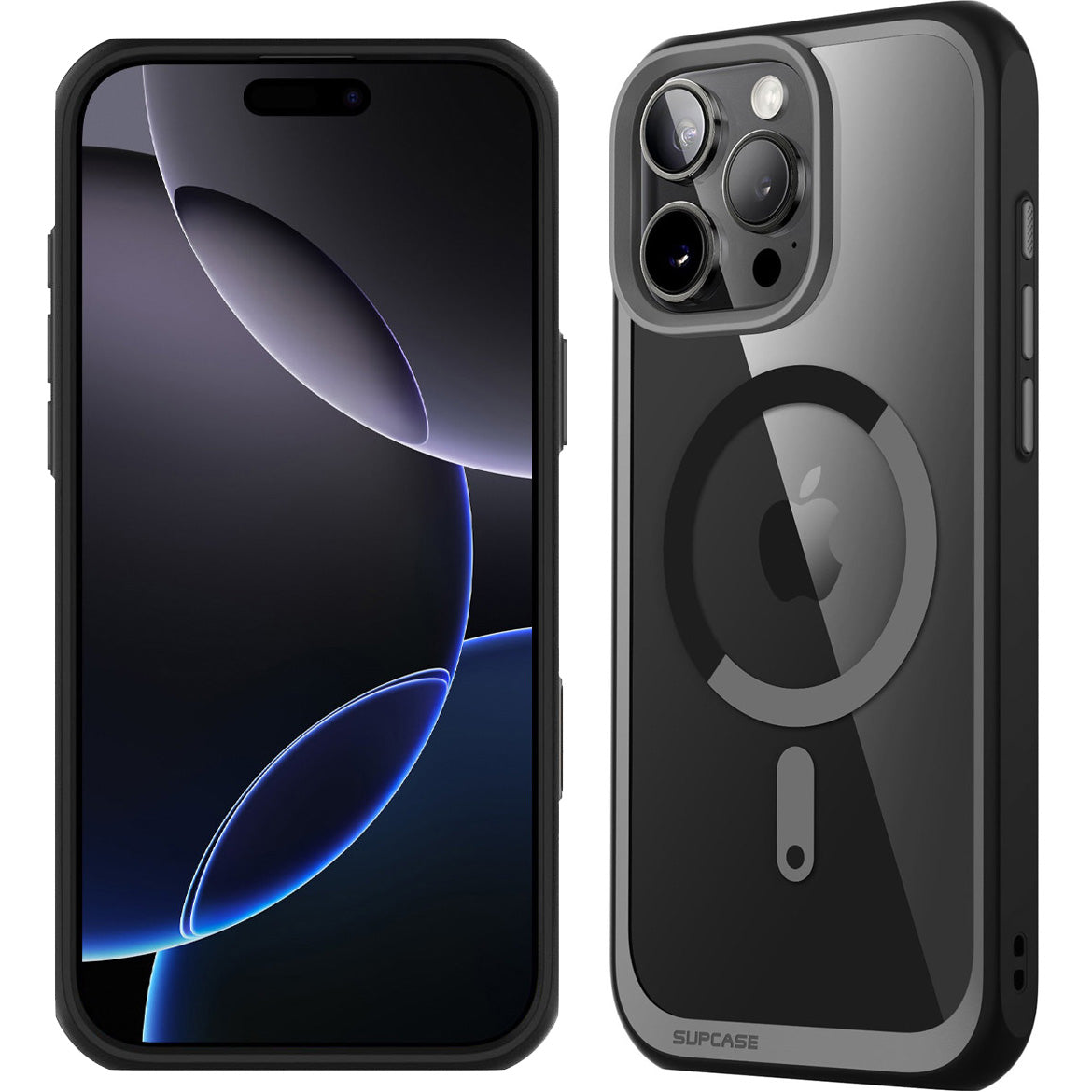 Handyhülle für iPhone 16 Pro, Supcase UB Mag mit MagSafe (CC), Transparent-Schwarz