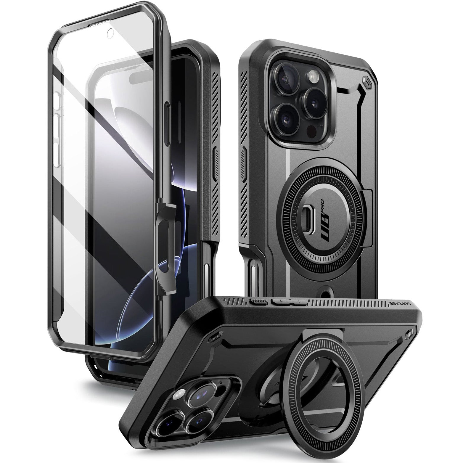 Handyhülle für iPhone 16 Pro Max, Supcase UB Pro Mag mit MagSafe SP, Schwarz