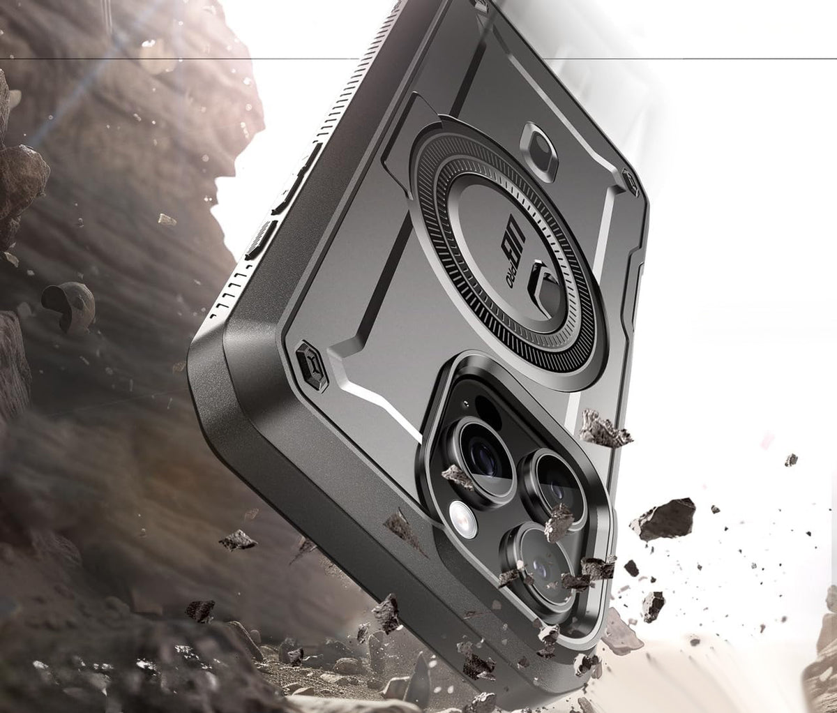 Handyhülle für iPhone 16 Pro Max, Supcase UB Pro Mag mit MagSafe SP, Schwarz