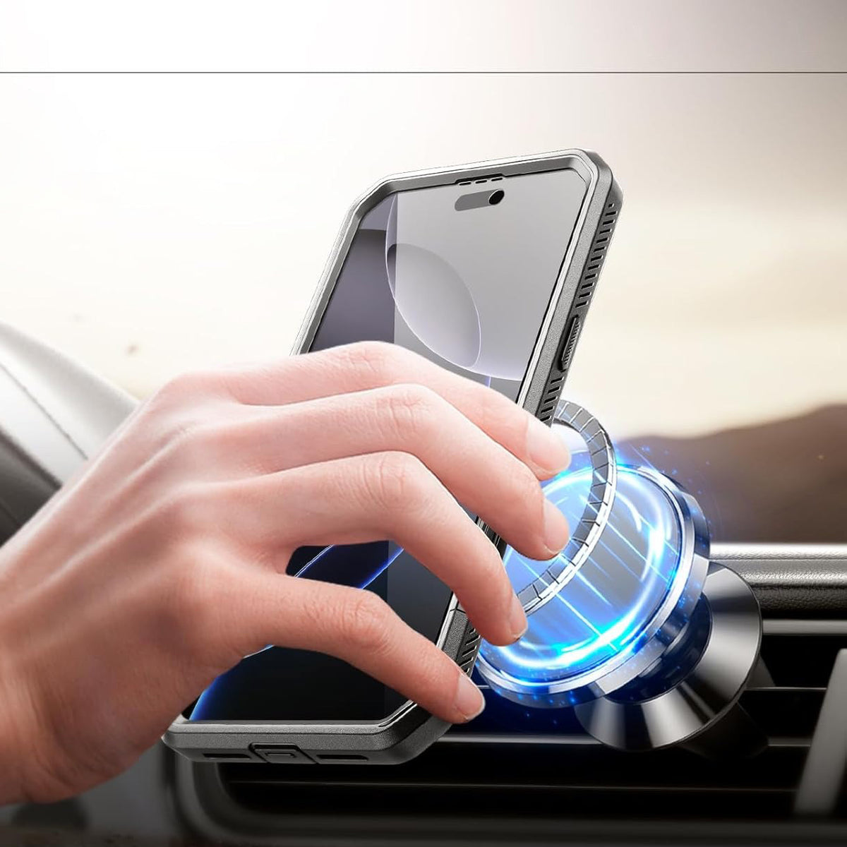 Handyhülle für iPhone 16 Pro Max, Supcase UB Pro Mag mit MagSafe SP, Schwarz