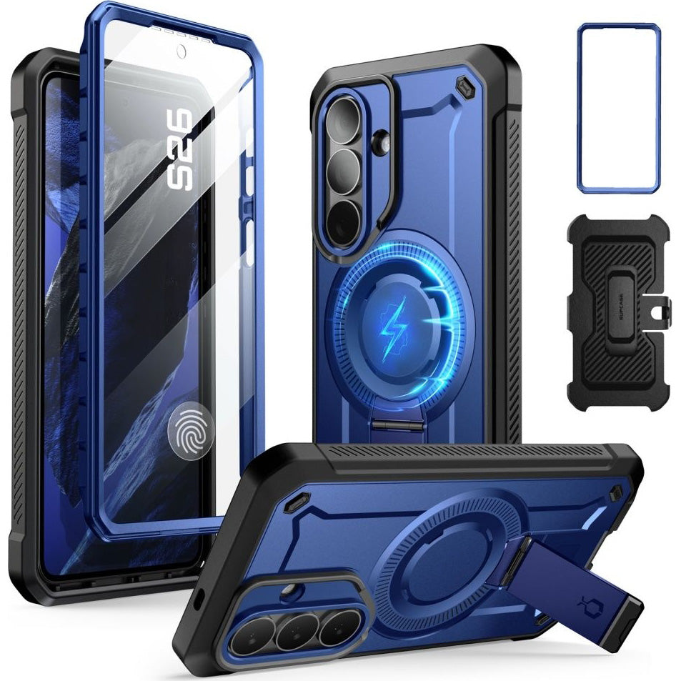 Handyhülle für Galaxy S26, Supcase UB Pro Mag mit MagSafe SP+noSP, Blau-Schwarz