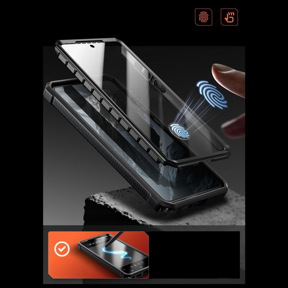 Handyhülle für Galaxy S26 Ultra, Supcase UB Pro Mag Aramid mit MagSafe SP+noSP, Schwarz mit Kohlefaser