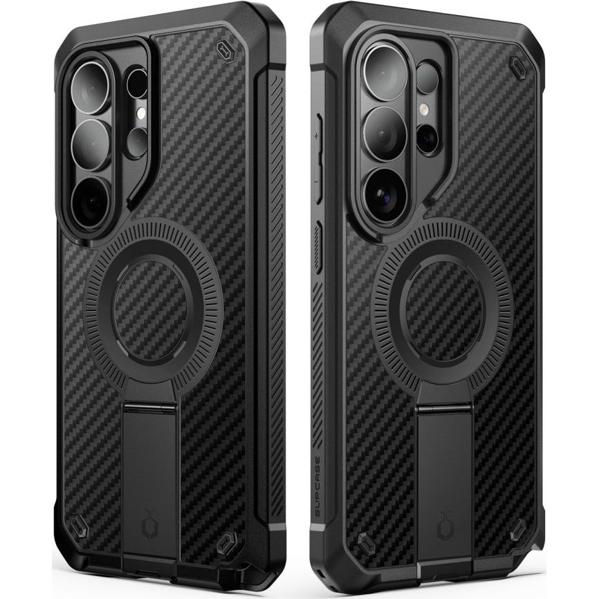 Handyhülle für Galaxy S26 Ultra, Supcase UB Pro Mag Aramid mit MagSafe SP+noSP, Schwarz mit Kohlefaser
