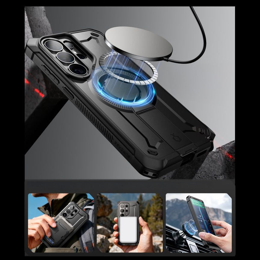 Handyhülle für Galaxy S26 Ultra, Supcase UB Pro Mag mit MagSafe SP+noSP, Schwarz