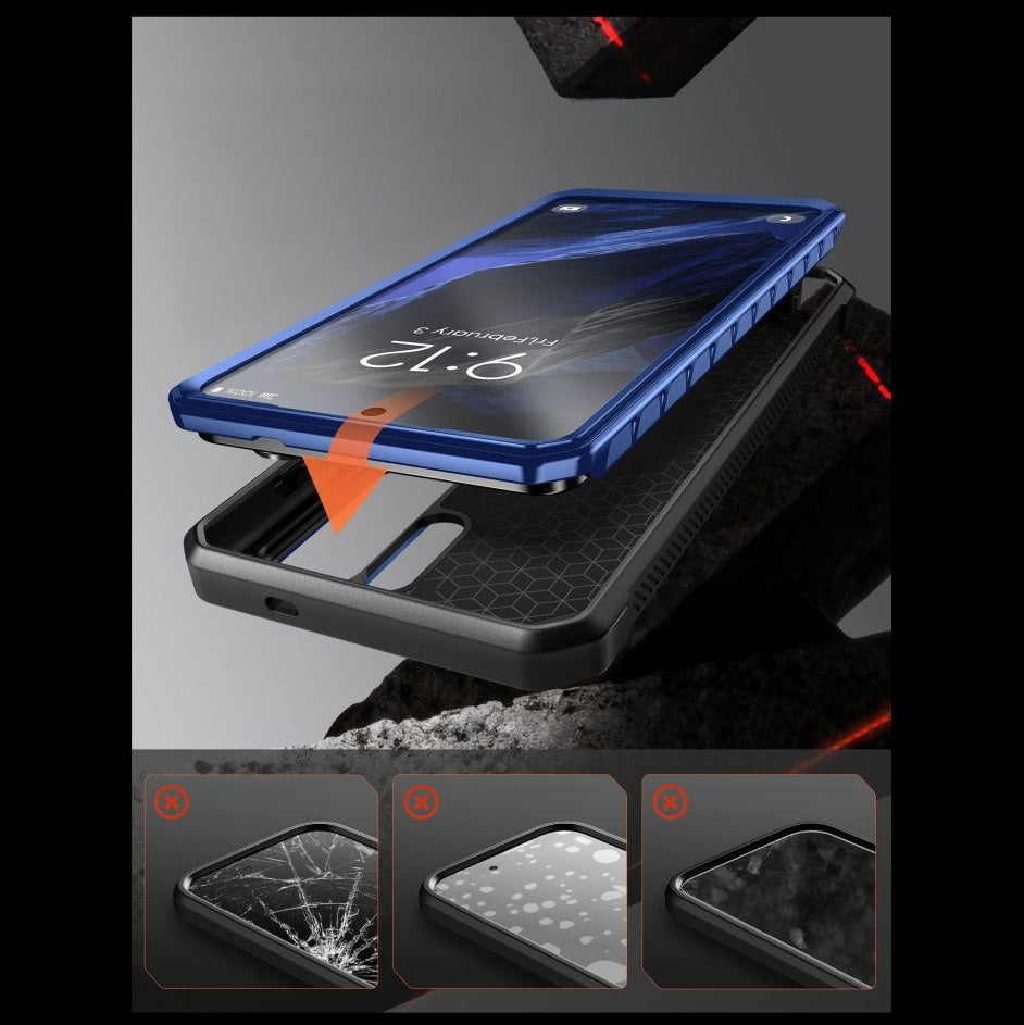 Handyhülle für Galaxy S26 Ultra, Supcase UB Pro Mag mit MagSafe SP+noSP, Blau-Schwarz