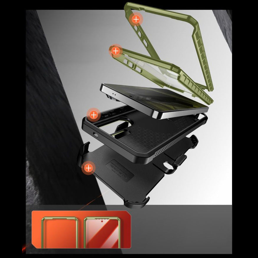 Handyhülle für Galaxy S26 Ultra, Supcase UB Pro Mag mit MagSafe SP+noSP, Grün-Schwarz