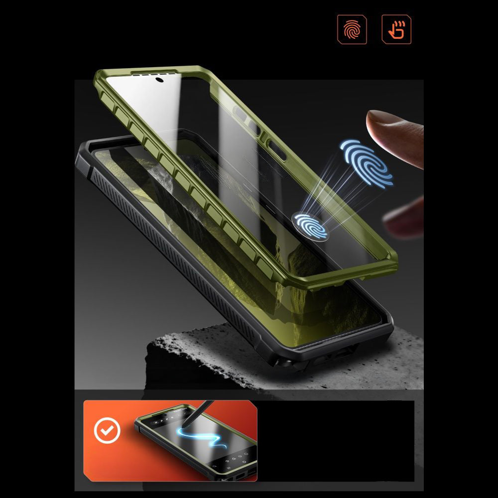 Handyhülle für Galaxy S26 Ultra, Supcase UB Pro Mag mit MagSafe SP+noSP, Grün-Schwarz