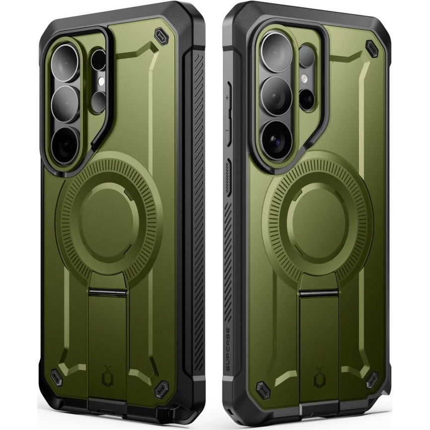Handyhülle für Galaxy S26 Ultra, Supcase UB Pro Mag mit MagSafe SP+noSP, Grün-Schwarz