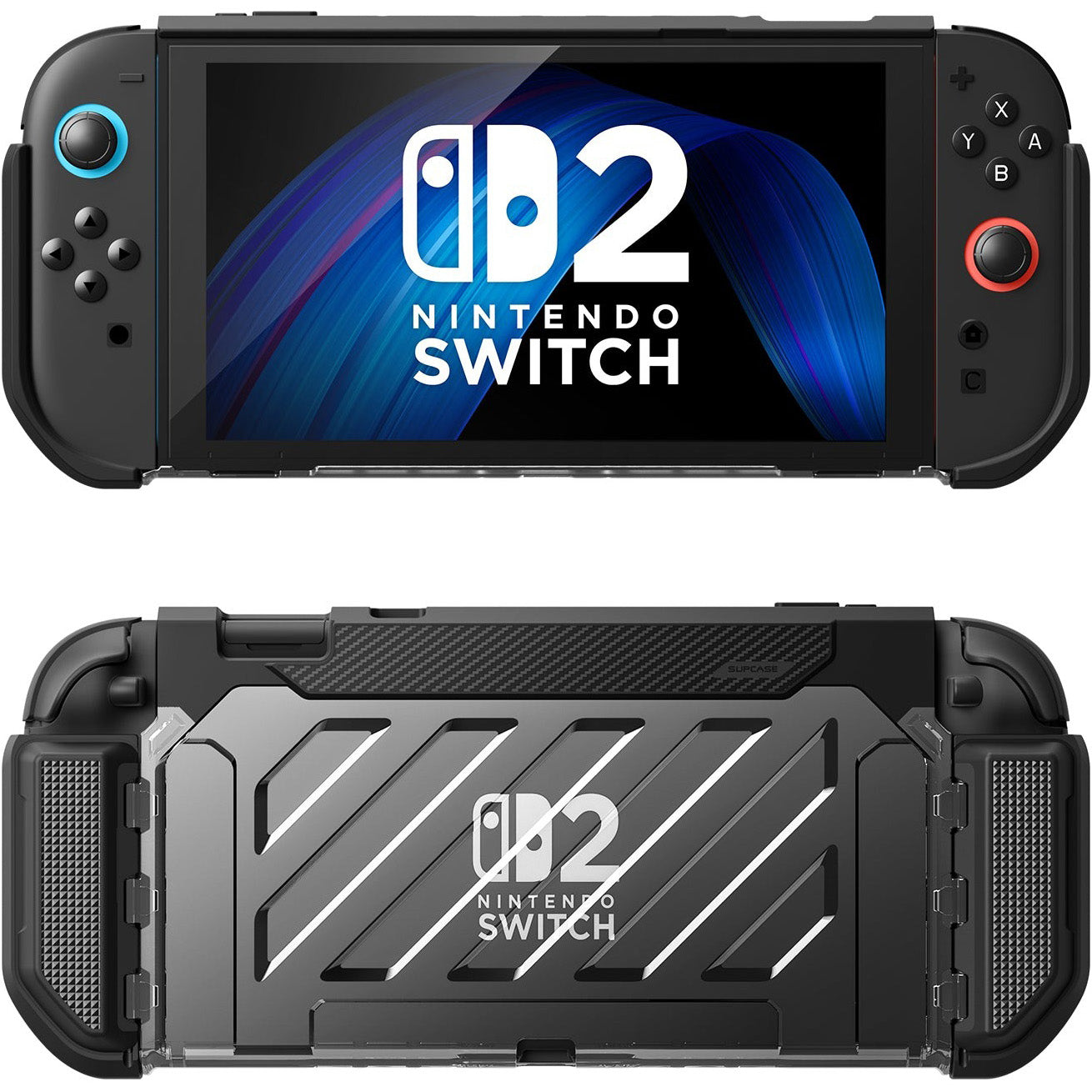 Schutzhülle für Nintendo Switch 2, Supcase UB Pro, Transparent-Schwarz
