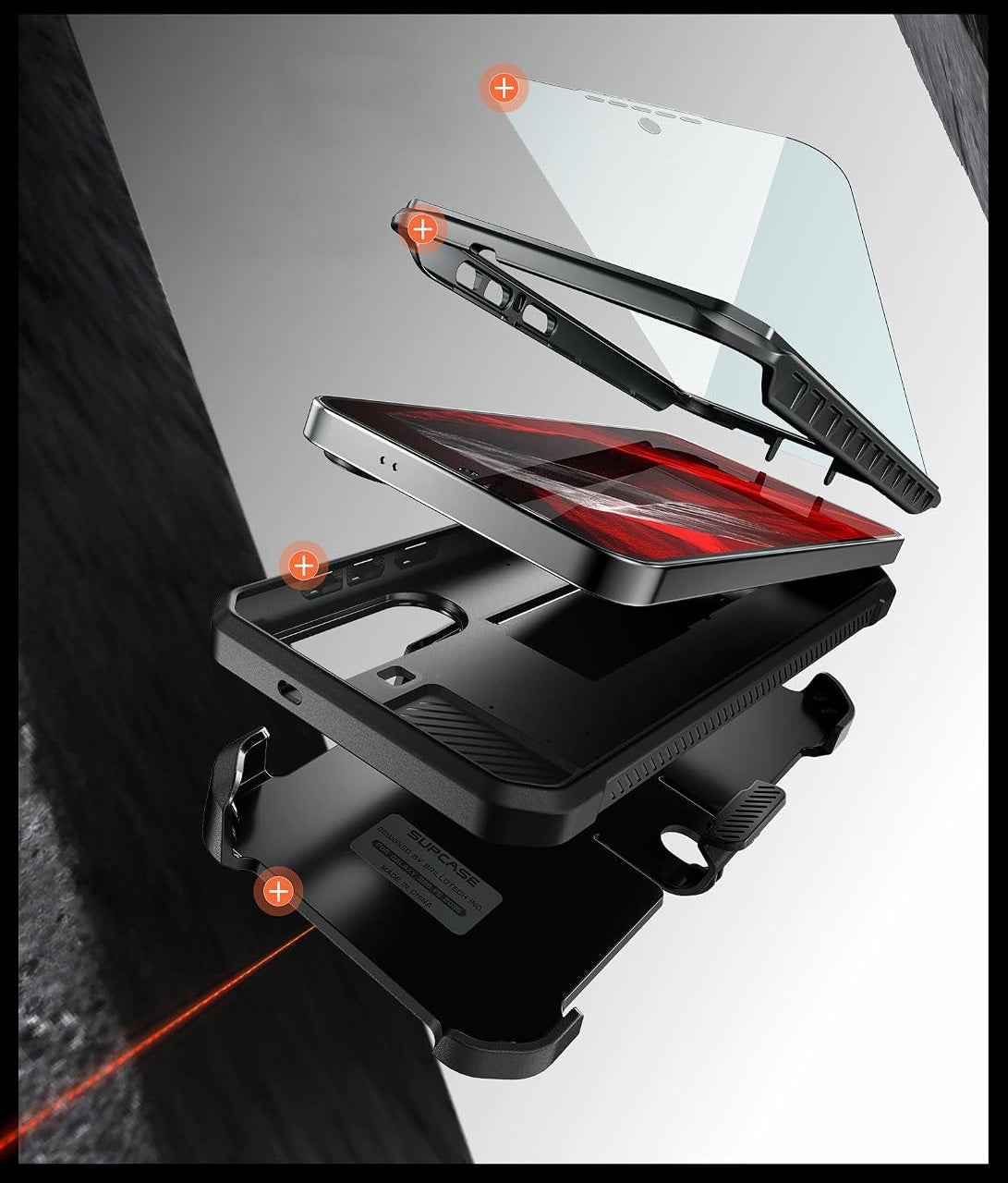 Handyhülle für Galaxy S26 FE, Supcase UB Pro SP, Schwarz (2/12)