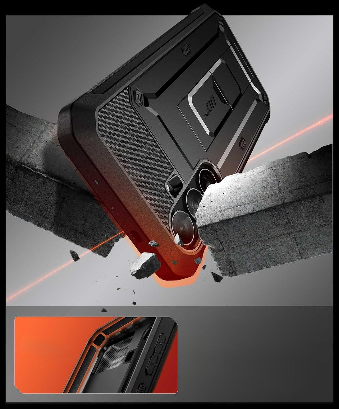 Handyhülle für Galaxy S26 FE, Supcase UB Pro SP, Schwarz (3/12)