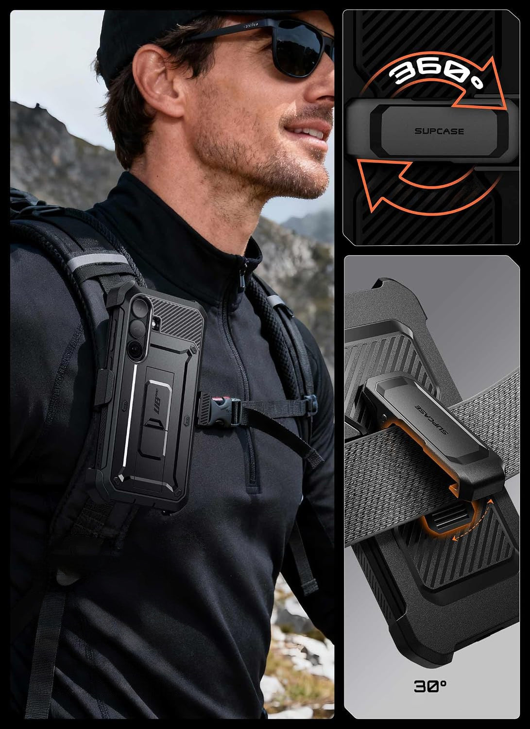 Handyhülle für Galaxy S26 FE, Supcase UB Pro SP, Schwarz (5/12)