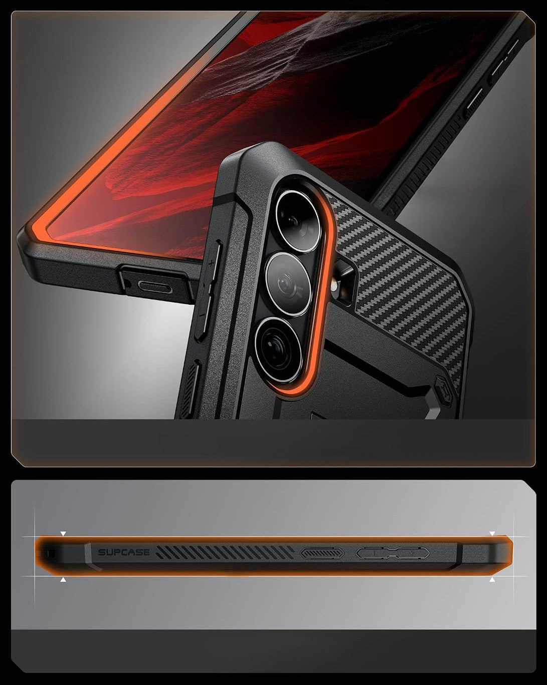 Handyhülle für Galaxy S26 FE, Supcase UB Pro SP, Schwarz (9/12)