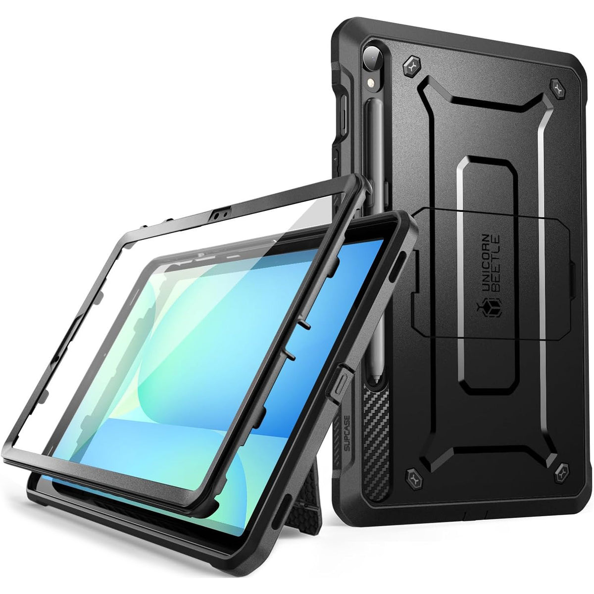 Schutzhülle für Galaxy Tab S10 FE / S10 Lite / S9 FE / S9, Supcase UB Pro SP, Schwarz
