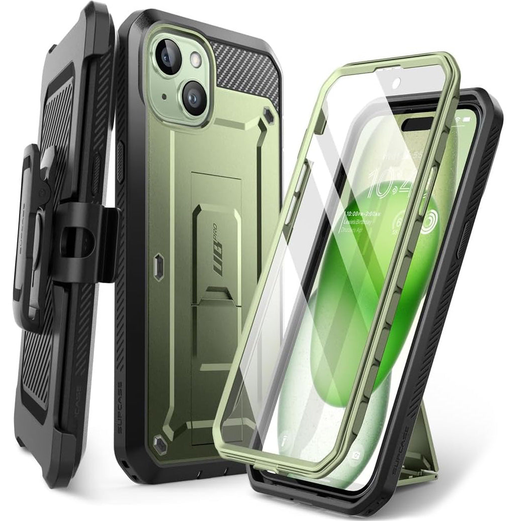 Schutzhülle für iPhone 15, Supcase UB Pro SP, Grün