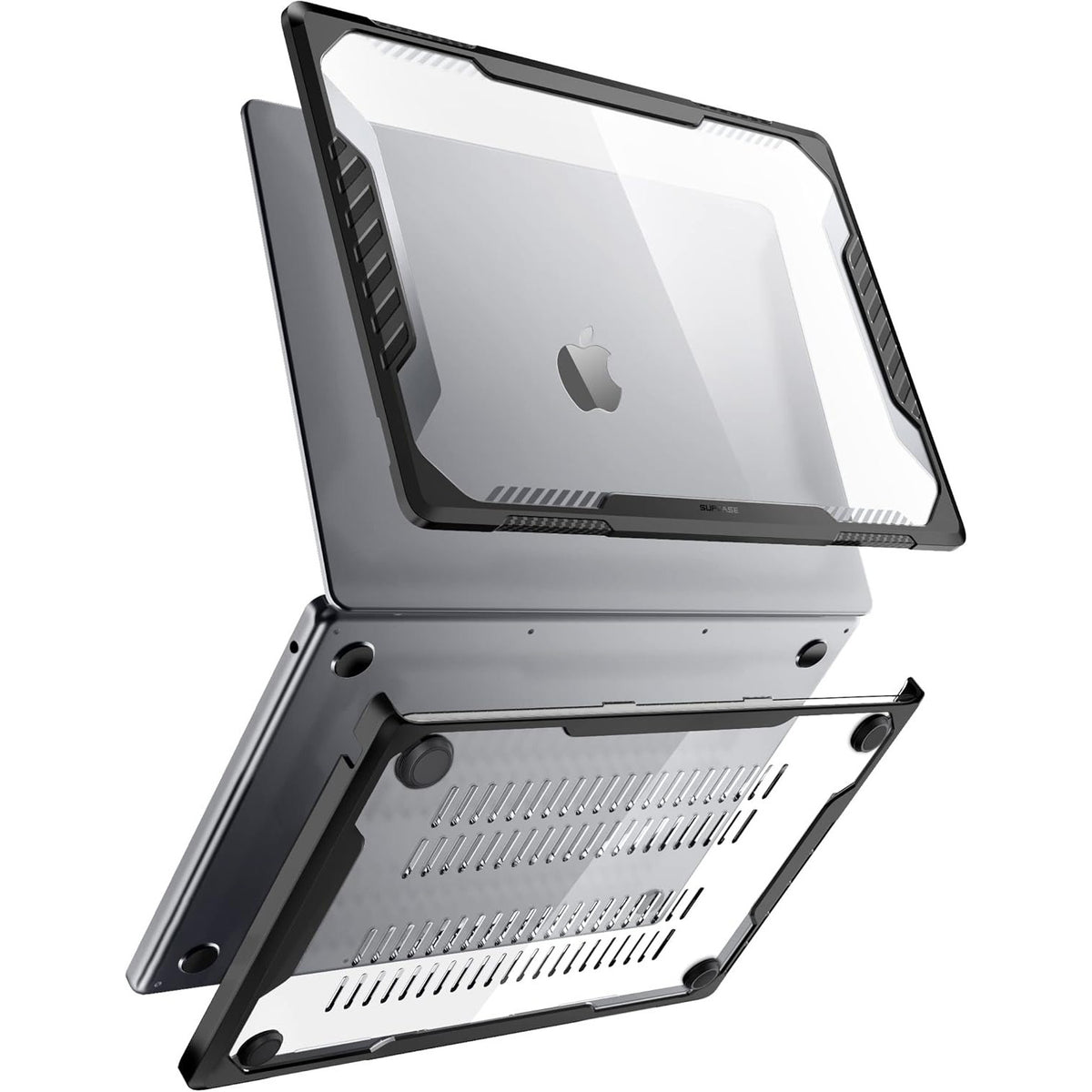 Schutzhülle für MacBook Air 13.6" M5 / M4 / M3 / M2, Supcase Unicorn Beetle UB, Schwarz/Transparent