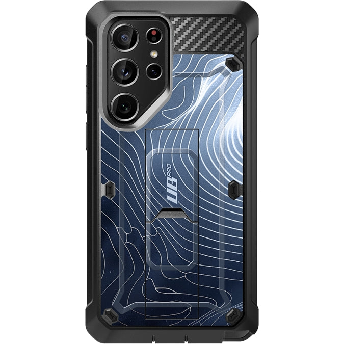 Schutzhülle für Galaxy S24 Ultra, Supcase UB Pro SP+noSP, Blau und Muster